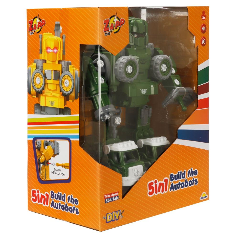 Robot transformabil 5in1, Zapp Toys, Autobots, Verde