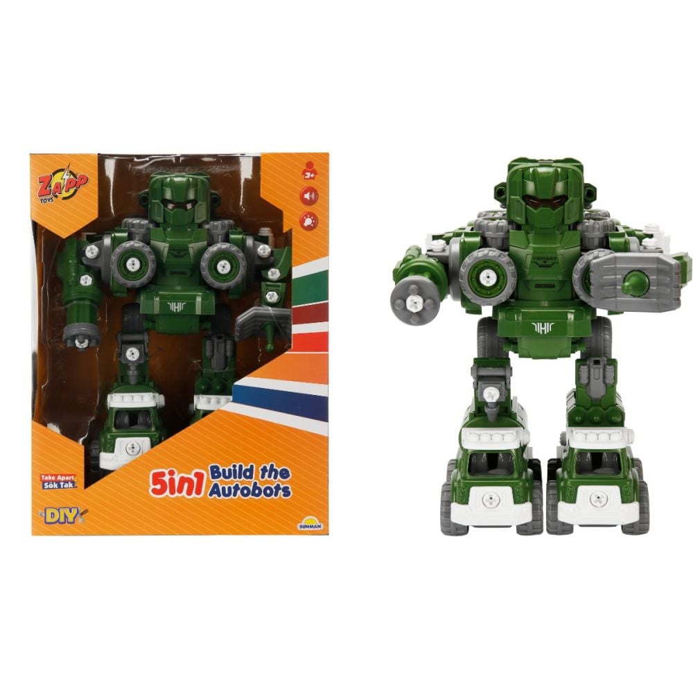 Robot transformabil 5in1, Zapp Toys, Autobots, Verde