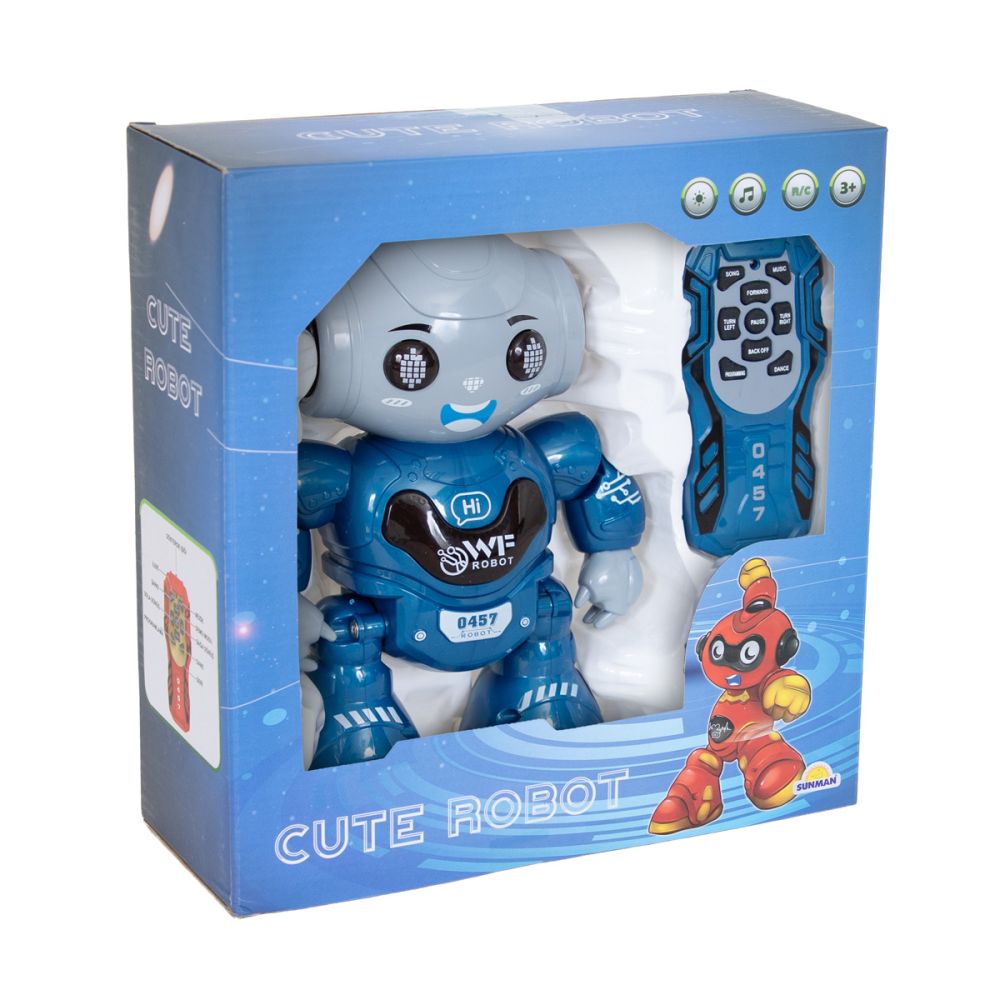 Robotel cu telecomanda care danseaza, Cute Robot, Albastru