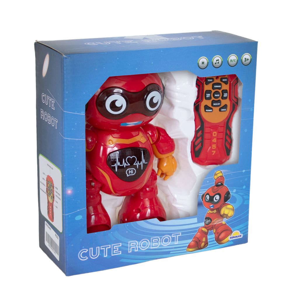 Robotel cu telecomanda care danseaza, Cute Robot, Rosu