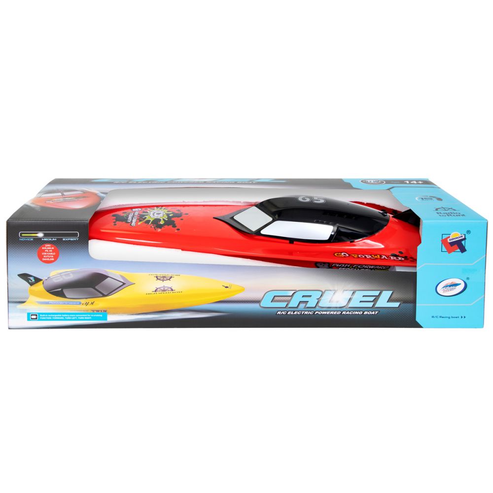 Barca cu telecomanda, Cruel High Speed, 74 cm, Rosu