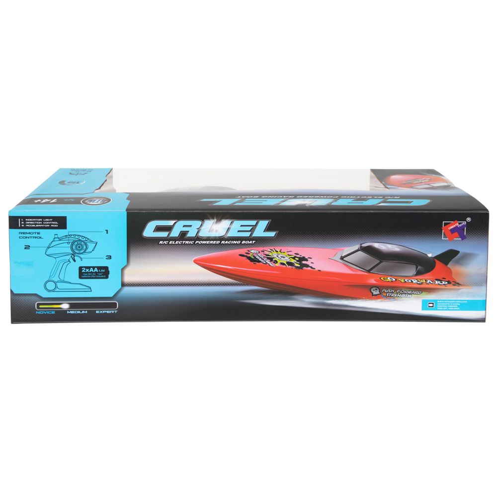 Barca cu telecomanda, Cruel High Speed, 74 cm, Rosu