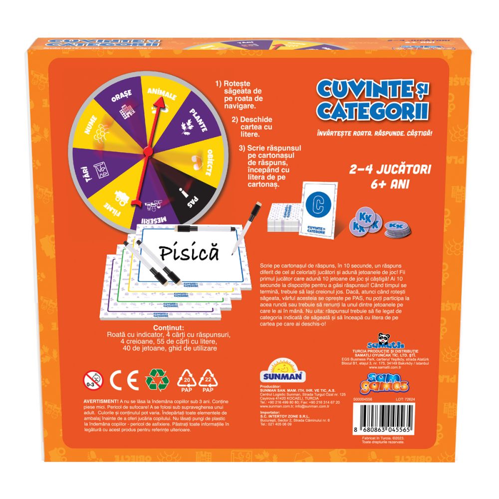 Joc de societate, Smile Games, Cuvinte si Categorii
