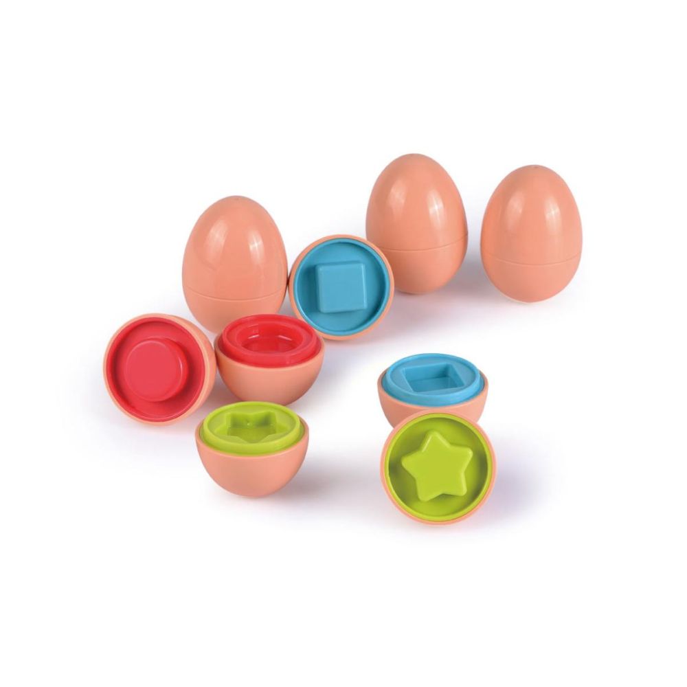 Jucarie bebelusi, Minibo, Oua cu forme geometrice, 12 piese