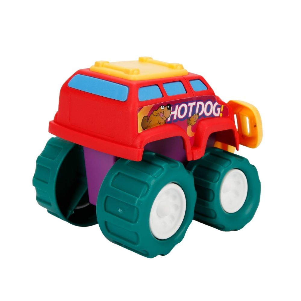 Jucarie bebelusi, Minibo, Masinuta cu roti mari, Mini Monster