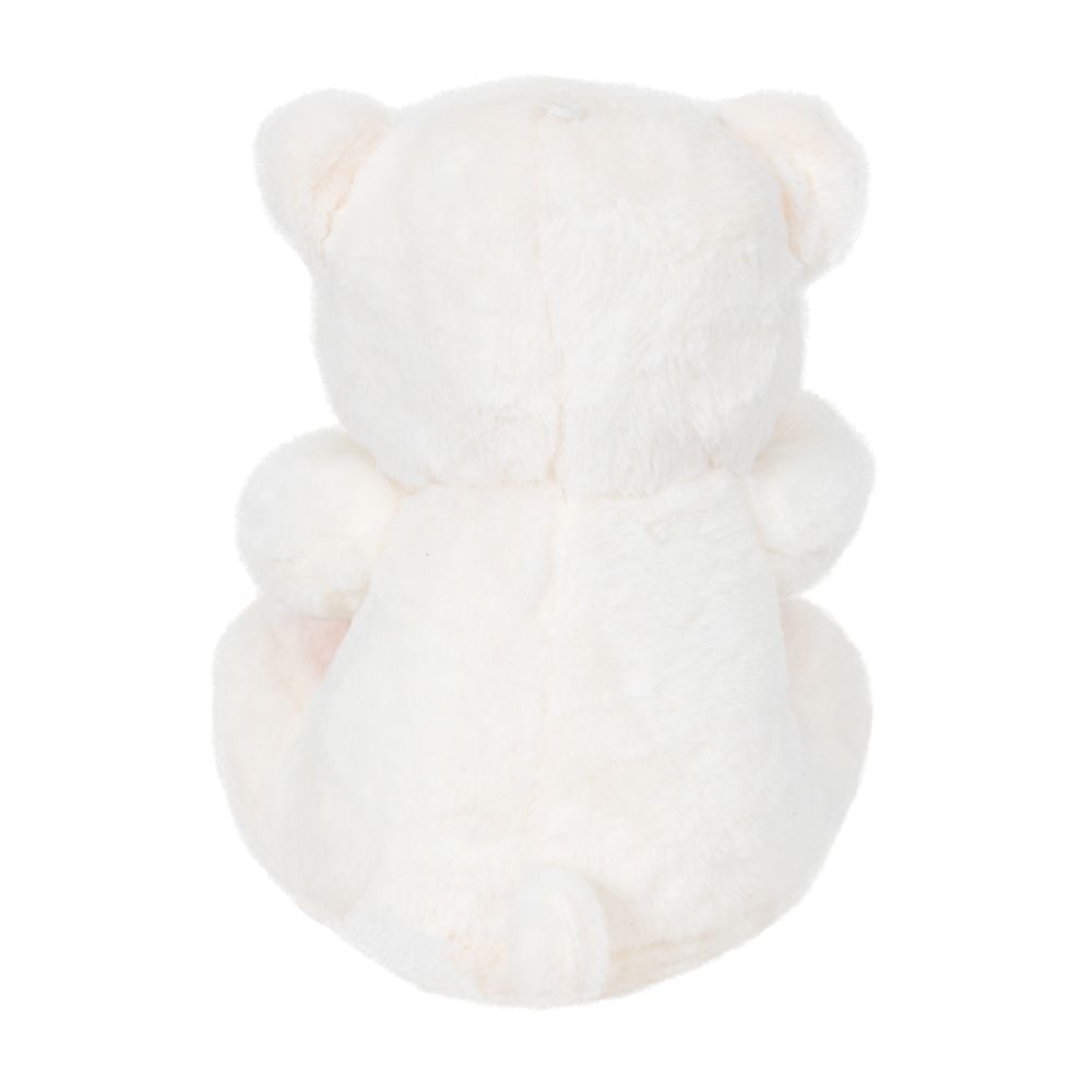 Ursulet de plus cu inima, Puffy Friends, Alb, 30 cm