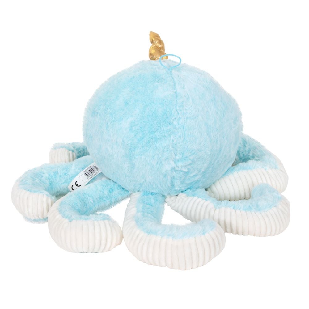 Jucarie de plus, Puffy Friends, Caracatita, Albastru, 45 cm