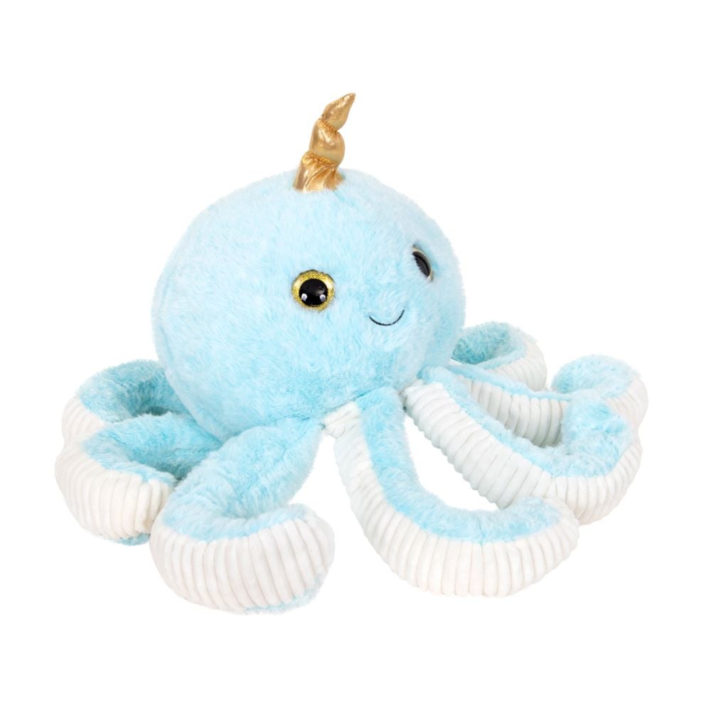 Jucarie de plus, Puffy Friends, Caracatita, Albastru, 45 cm