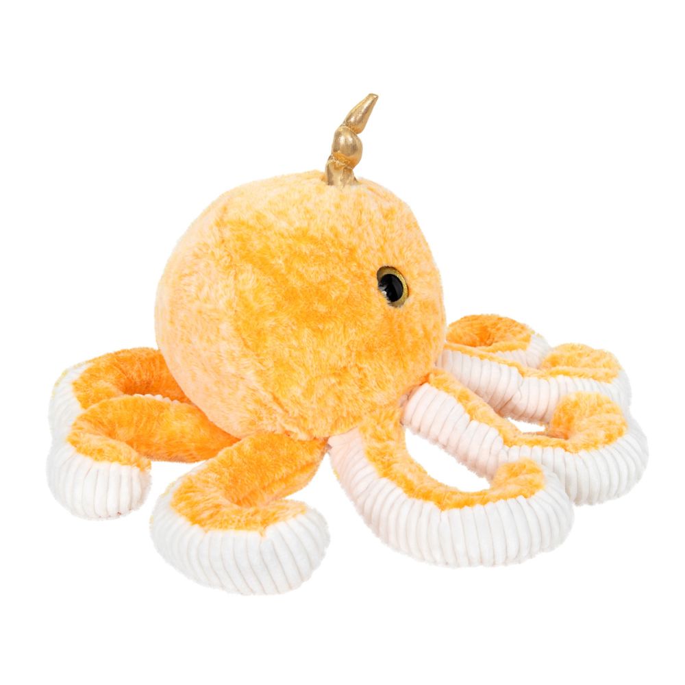 Jucarie de plus, Puffy Friends, Caracatita, Portocaliu, 45 cm
