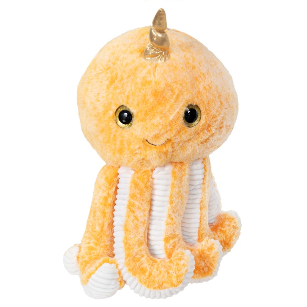 Jucarie de plus, Puffy Friends, Caracatita, Portocaliu, 45 cm
