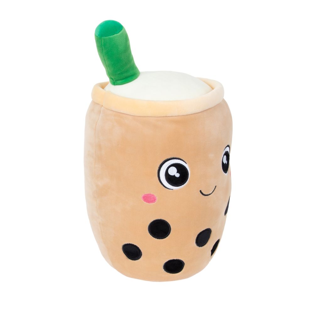 Jucarie de plus, Puffy Friends, Cana cu pai, Bej, 35 cm