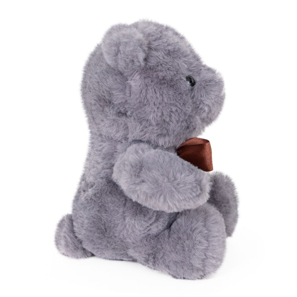 Ursulet de plus cu funda, Puffy Friends, Gri, 20 cm
