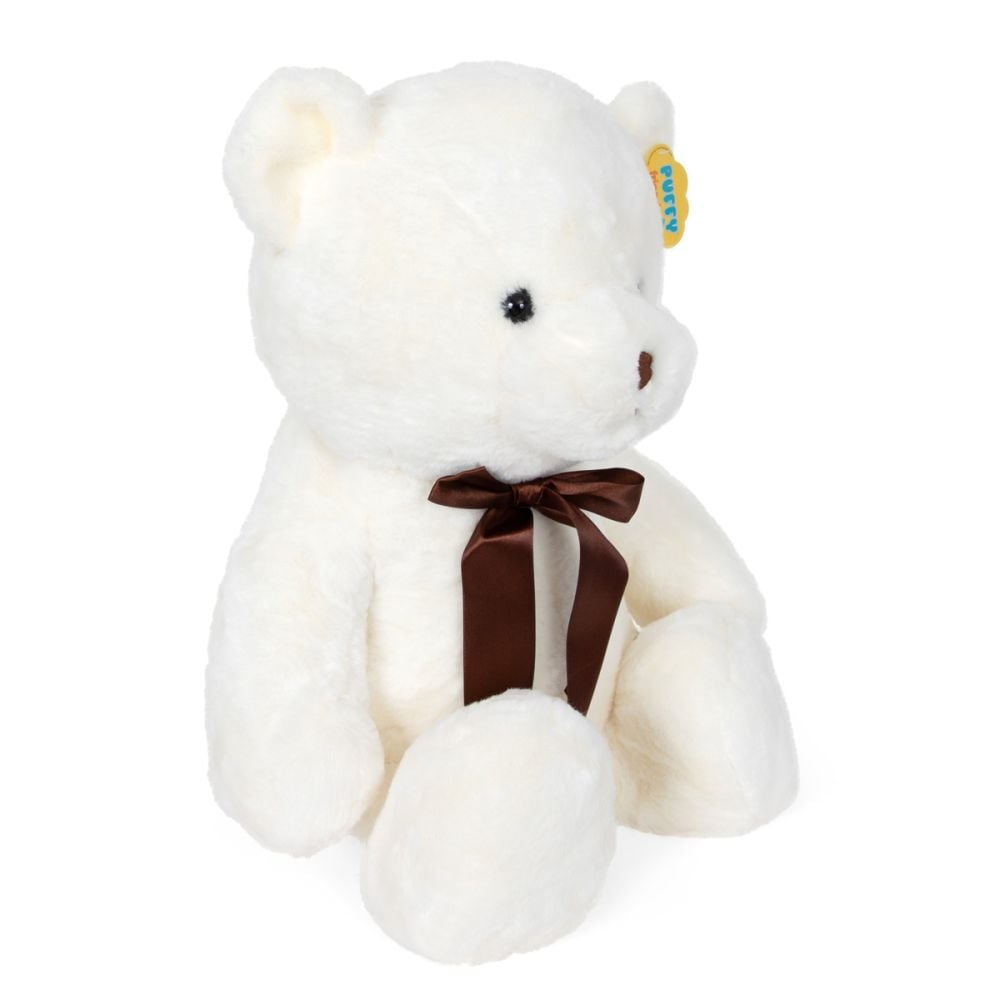 Ursulet de plus, Puffy Friends, Alb, 45 cm