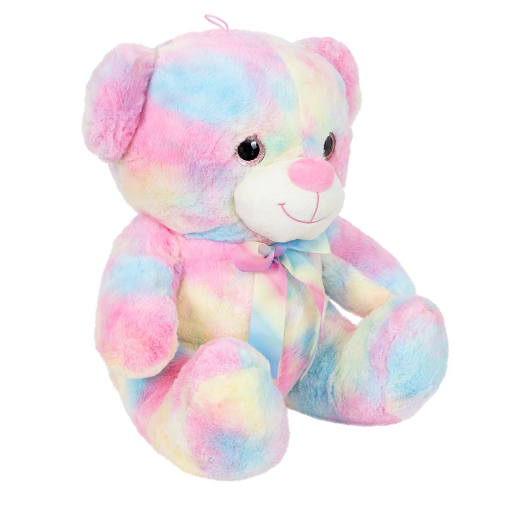 Ursulet de plus, Puffy Friends, Curcubeu, 45 cm