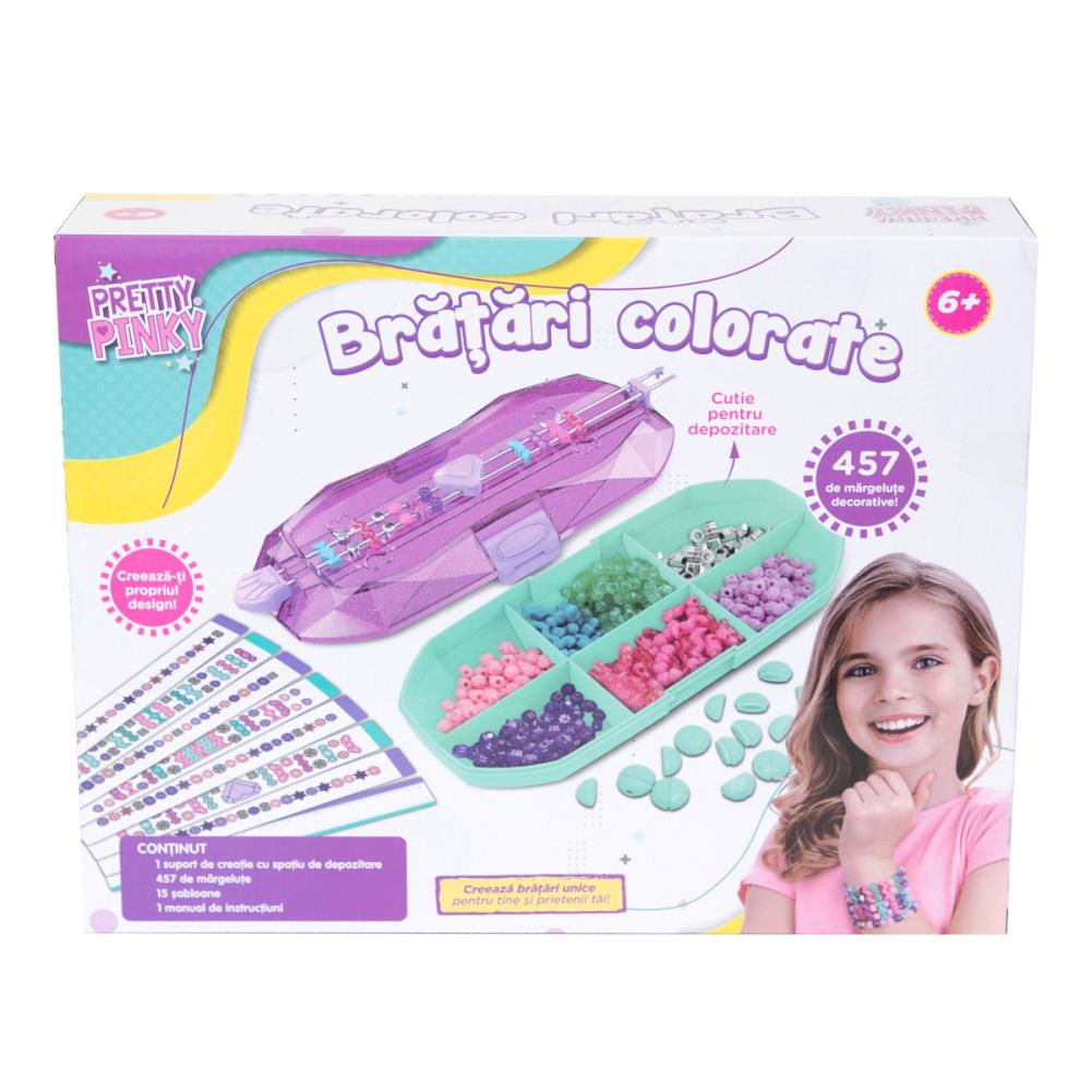 Set de creat bratari colorate, Pretty Pinky