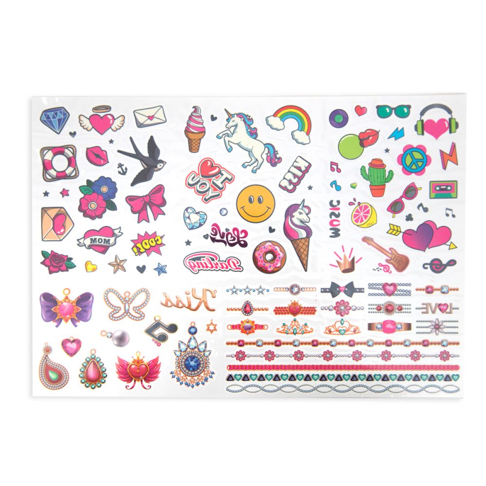 Set de creatie, Pretty Pinky, Tatuaje colorate