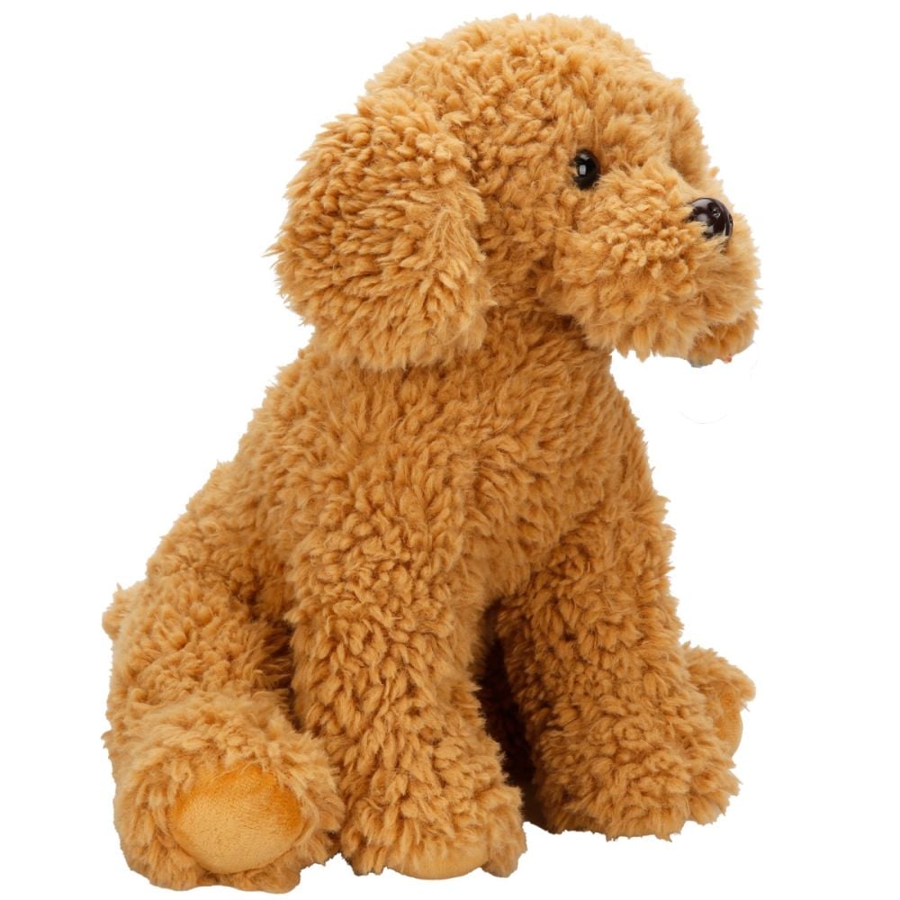 Jucarie de plus, Puffy Friends, Catelus Poodle, Maro deschis, 33 cm 