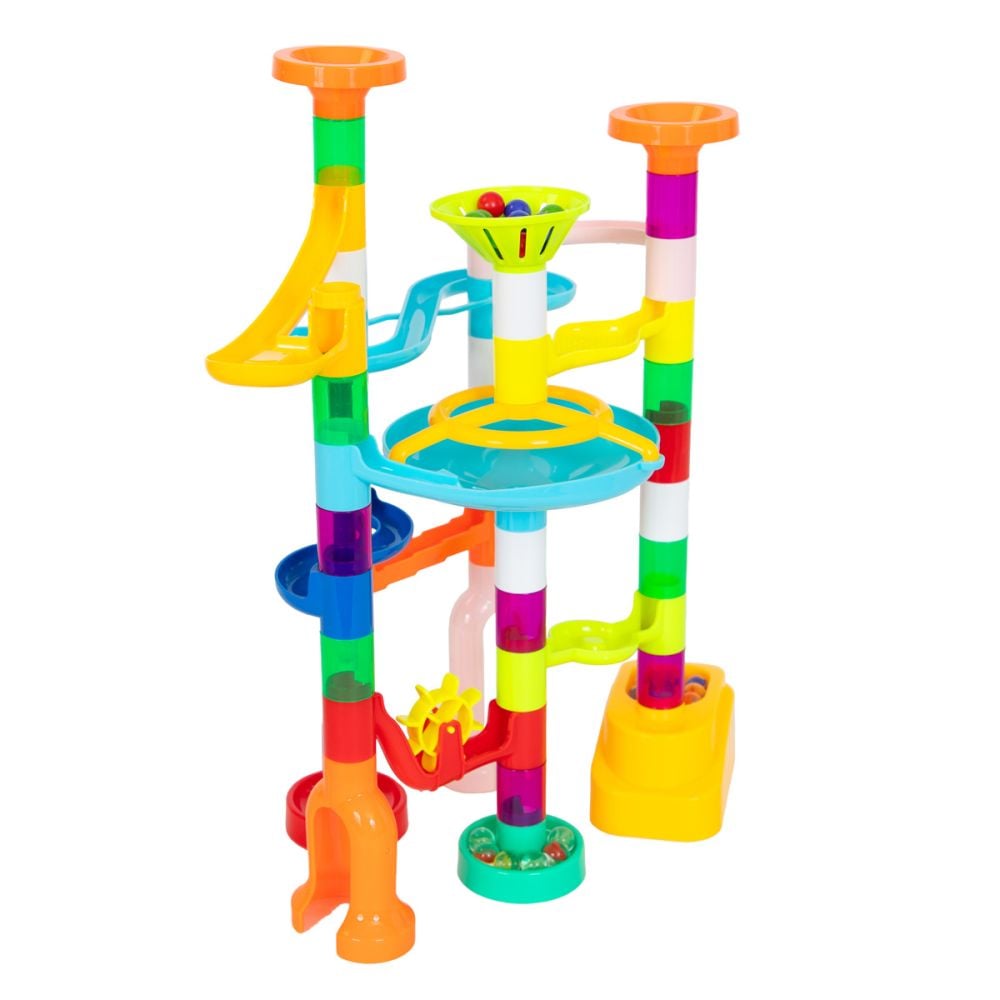 Joc de constructie, Marble Race Game, Cursa bilelor, 73 piese