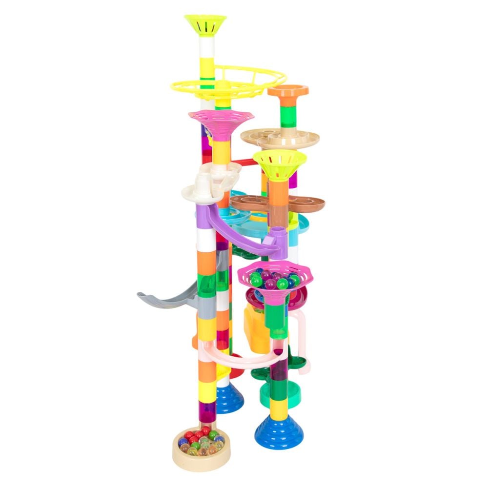 Joc de constructie, Marble Race Game, Cursa bilelor, 73 piese