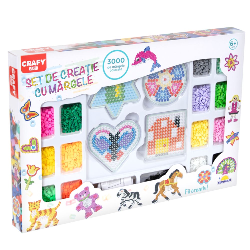 Set de creatie cu margele, Crafy, 3000 margele | Noriel