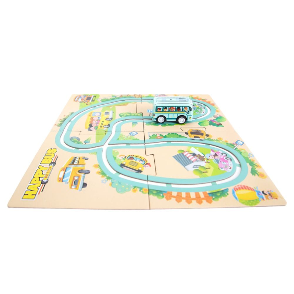 Joc si puzzle 2 In 1, Autobuz scolar