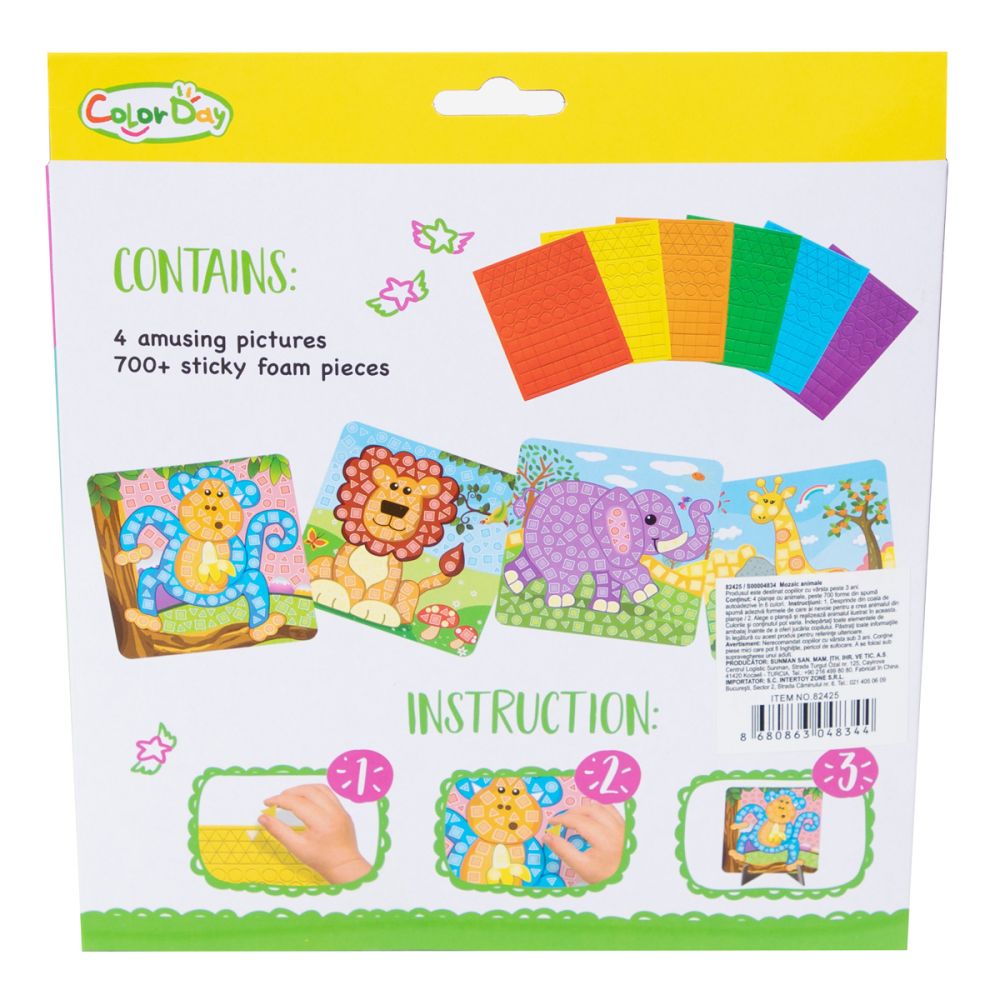 Set de creatie, Color Day, Mosaic Animals