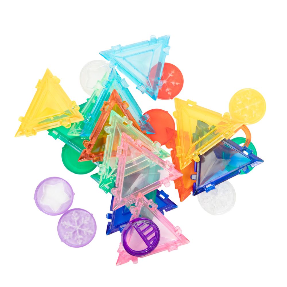 Joc constructie cu figuri geometrice, Building Block, 36 piese