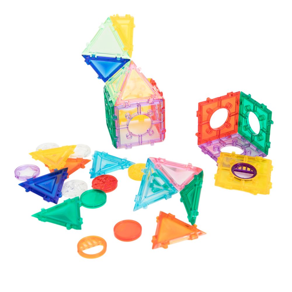 Joc constructie cu figuri geometrice, Building Block, 36 piese