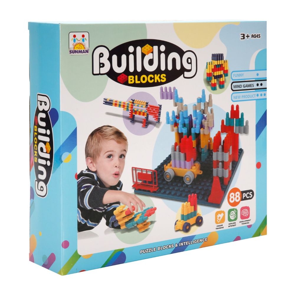 Joc de constructie, Building Blocks, 88 piese