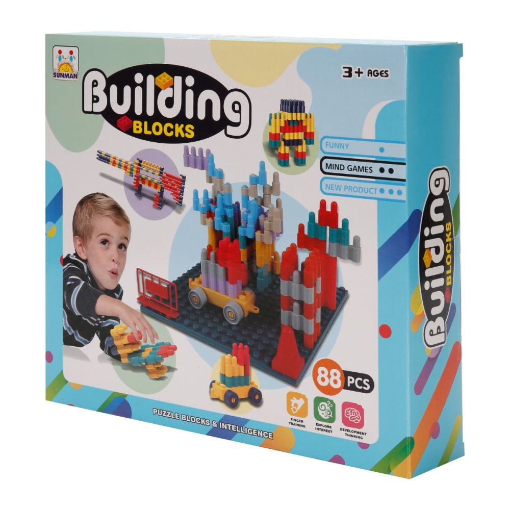 Joc de constructie, Building Blocks, 88 piese