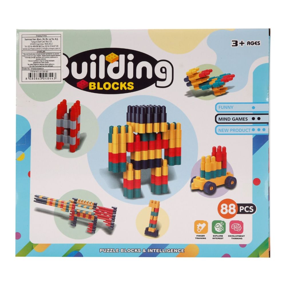 Joc de constructie, Building Blocks, 88 piese