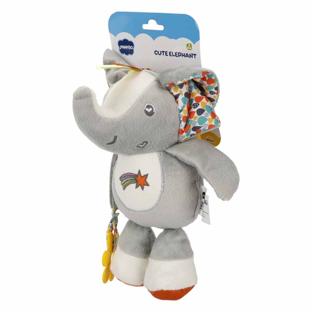 Jucarie bebelusi pentru carucior, Minibo, Elefant