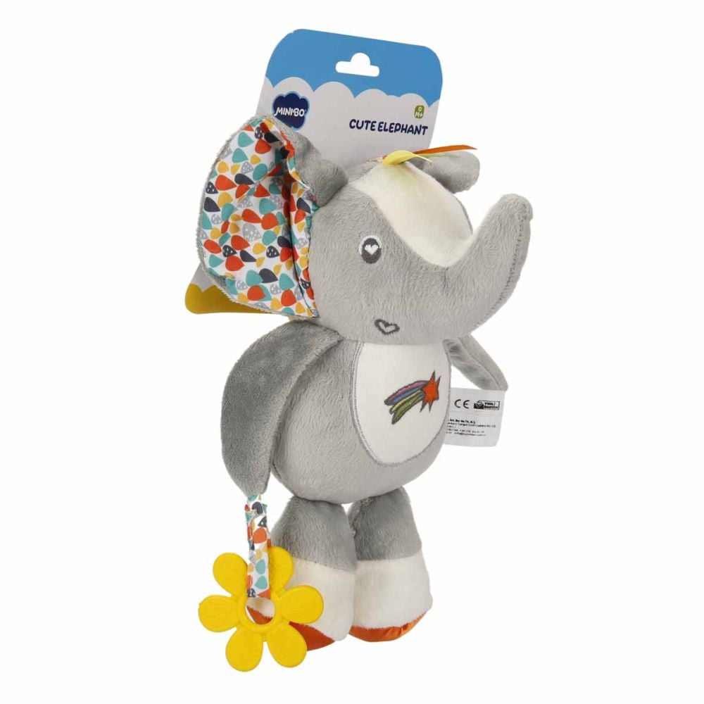 Jucarie bebelusi pentru carucior, Minibo, Elefant