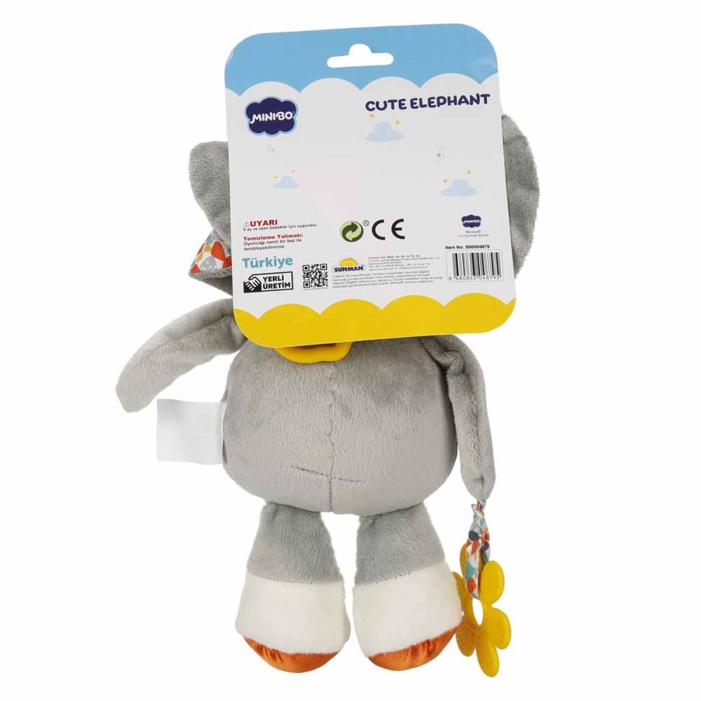 Jucarie bebelusi pentru carucior, Minibo, Elefant