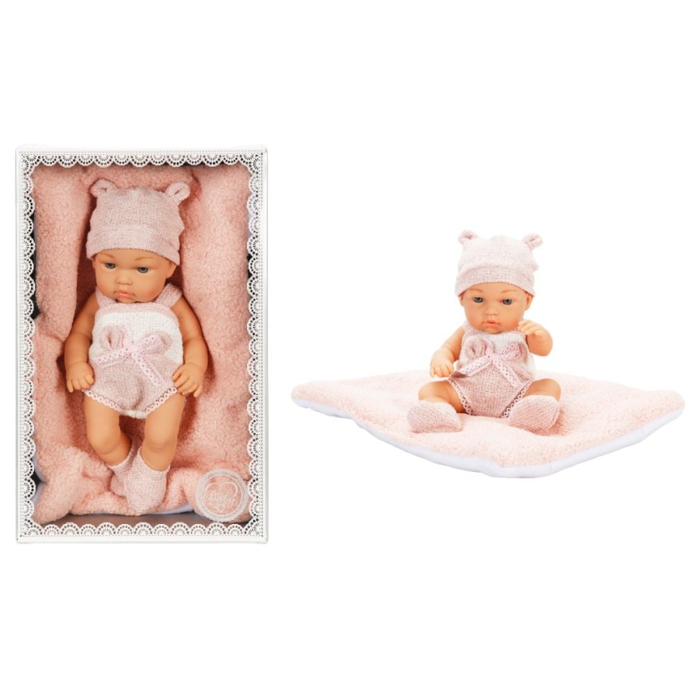 Bebelus cu paturica, Baby So Lovely, Roz, 30 cm
