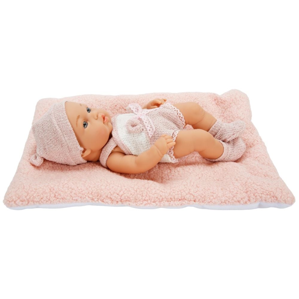 Bebelus cu paturica, Baby So Lovely, Roz, 30 cm