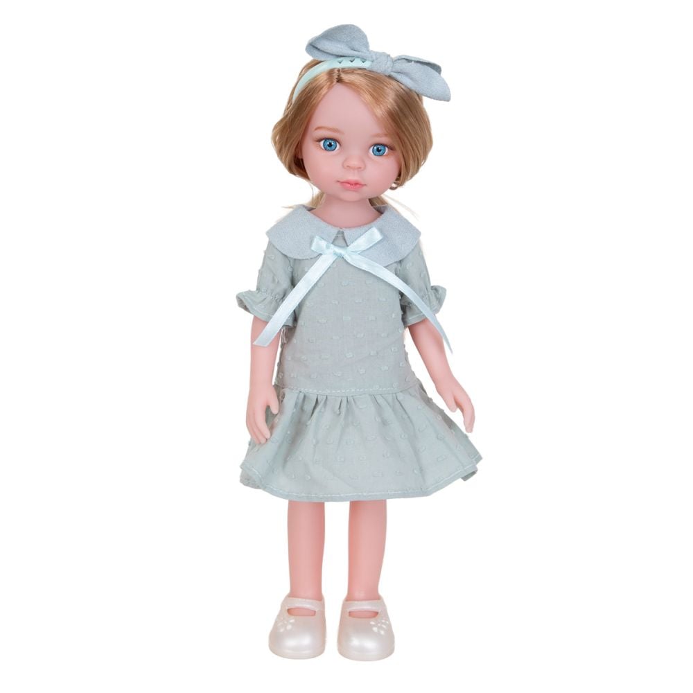 Papusa cu tinuta de schimb, Little Milly, Turcoaz, 33 cm
