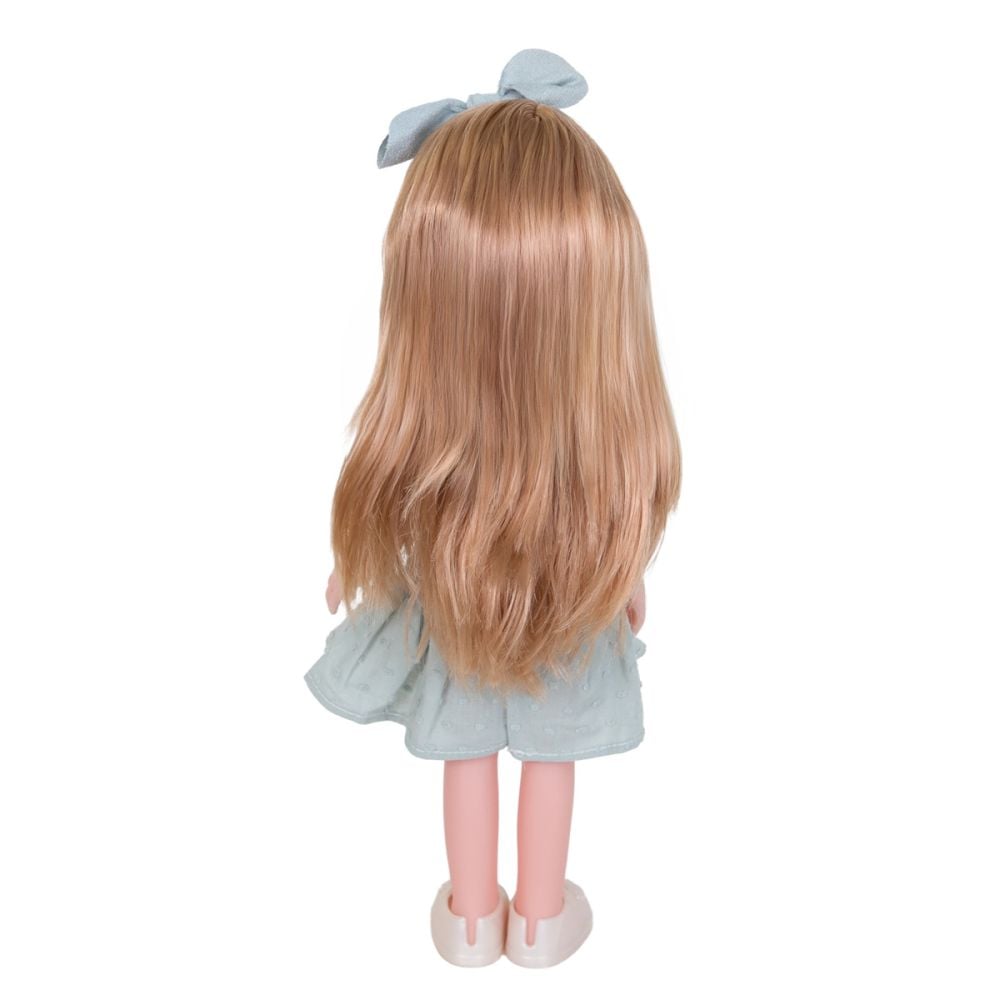 Papusa cu tinuta de schimb, Little Milly, Turcoaz, 33 cm