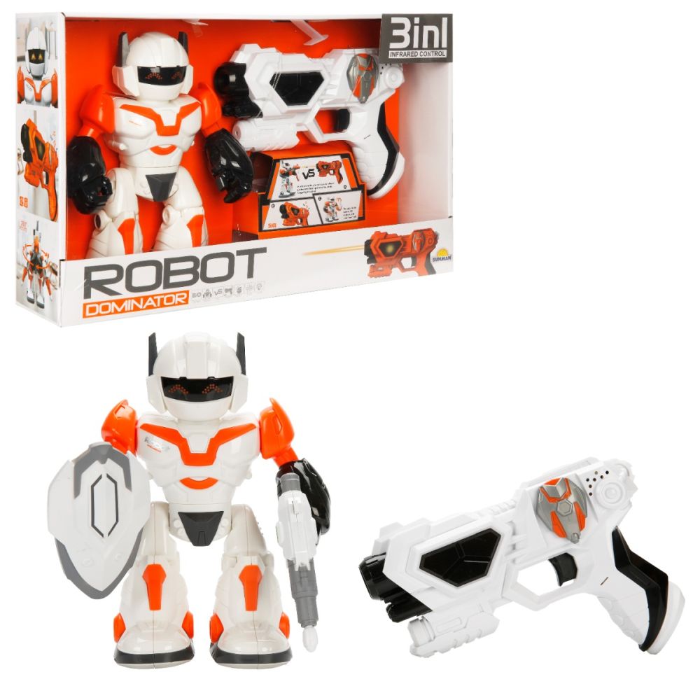 Robot interactiv 3 in 1 cu pistol, Sunman, Dominator | Noriel