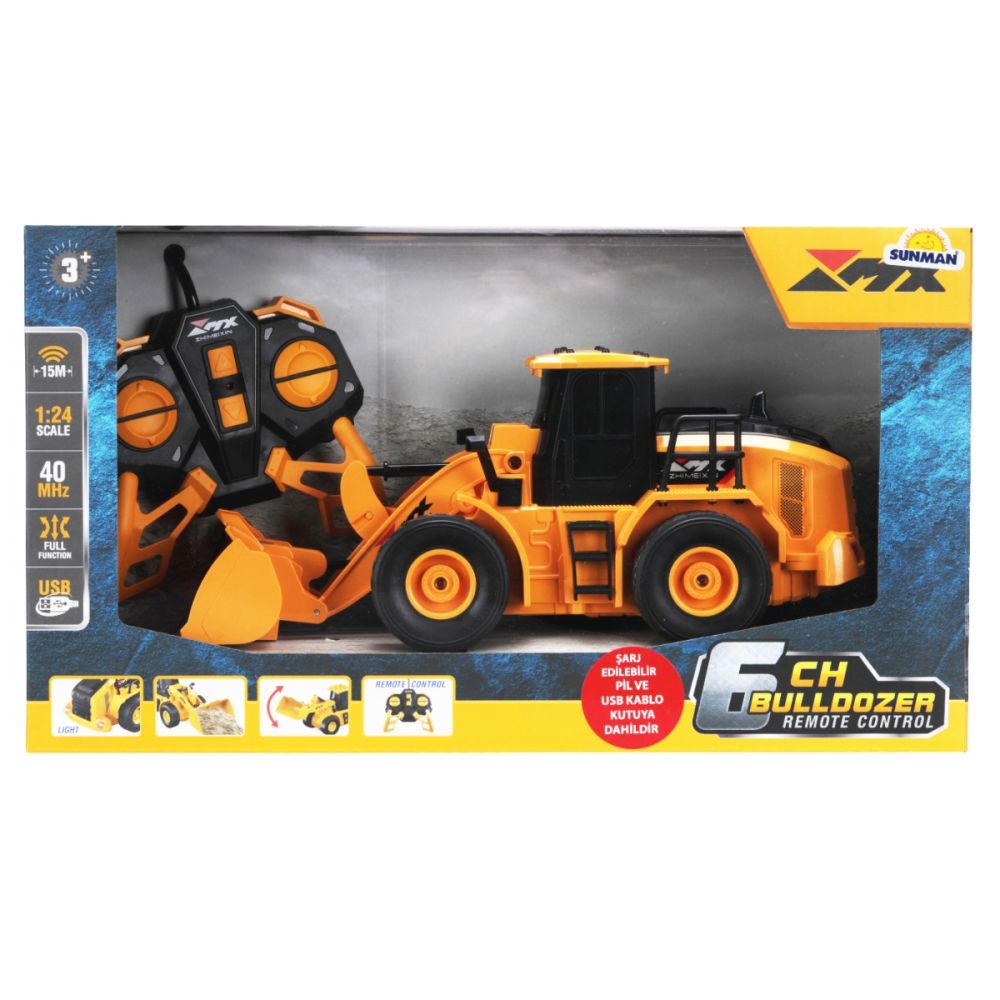 Buldozer cu telecomanda si lumini, Suncon, 1:24
