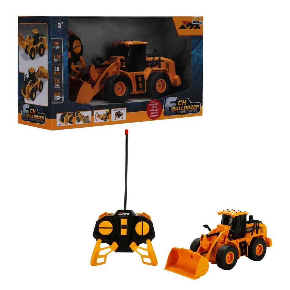 Buldozer cu telecomanda si lumini, Suncon, 1:24