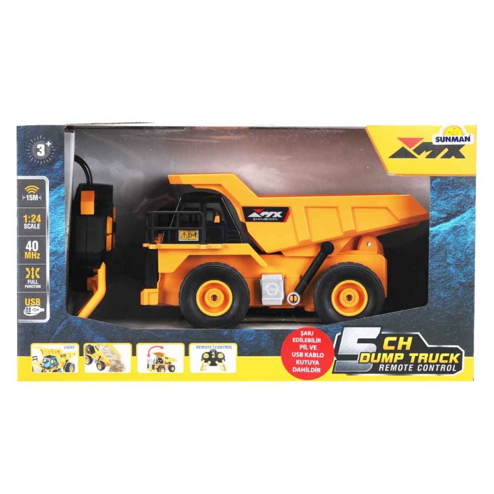 Basculanta cu telecomanda si lumini, Suncon, 5 CH Dump Truck, 1:24