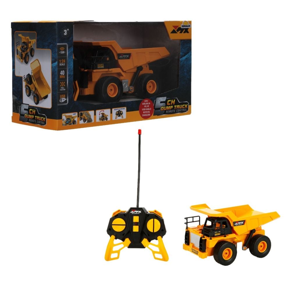 Basculanta cu telecomanda si lumini, Suncon, 5 CH Dump Truck, 1:24