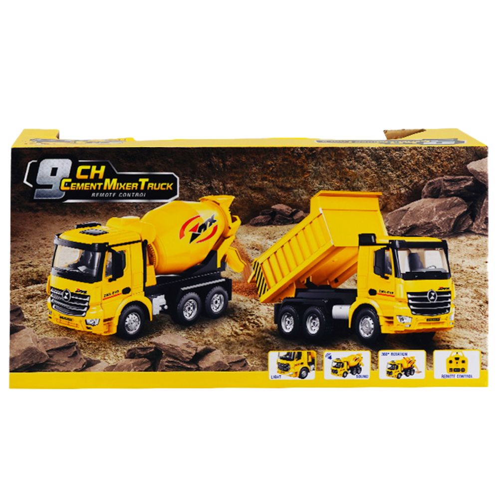 Betoniera cu telecomanda si lumini, Suncon, Cement Mixer Truck, 1:18