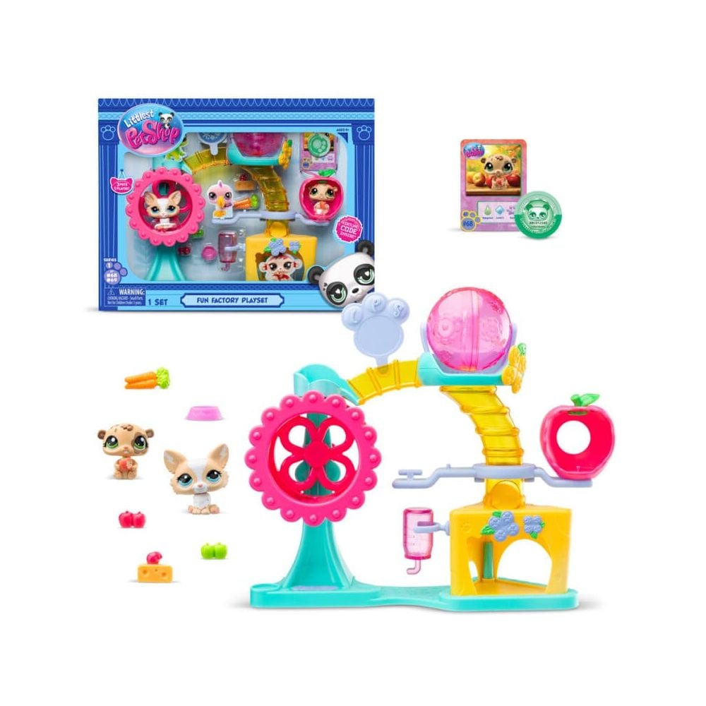 Set de joaca cu 2 figurine, Littlest Pet Shop, Carusel