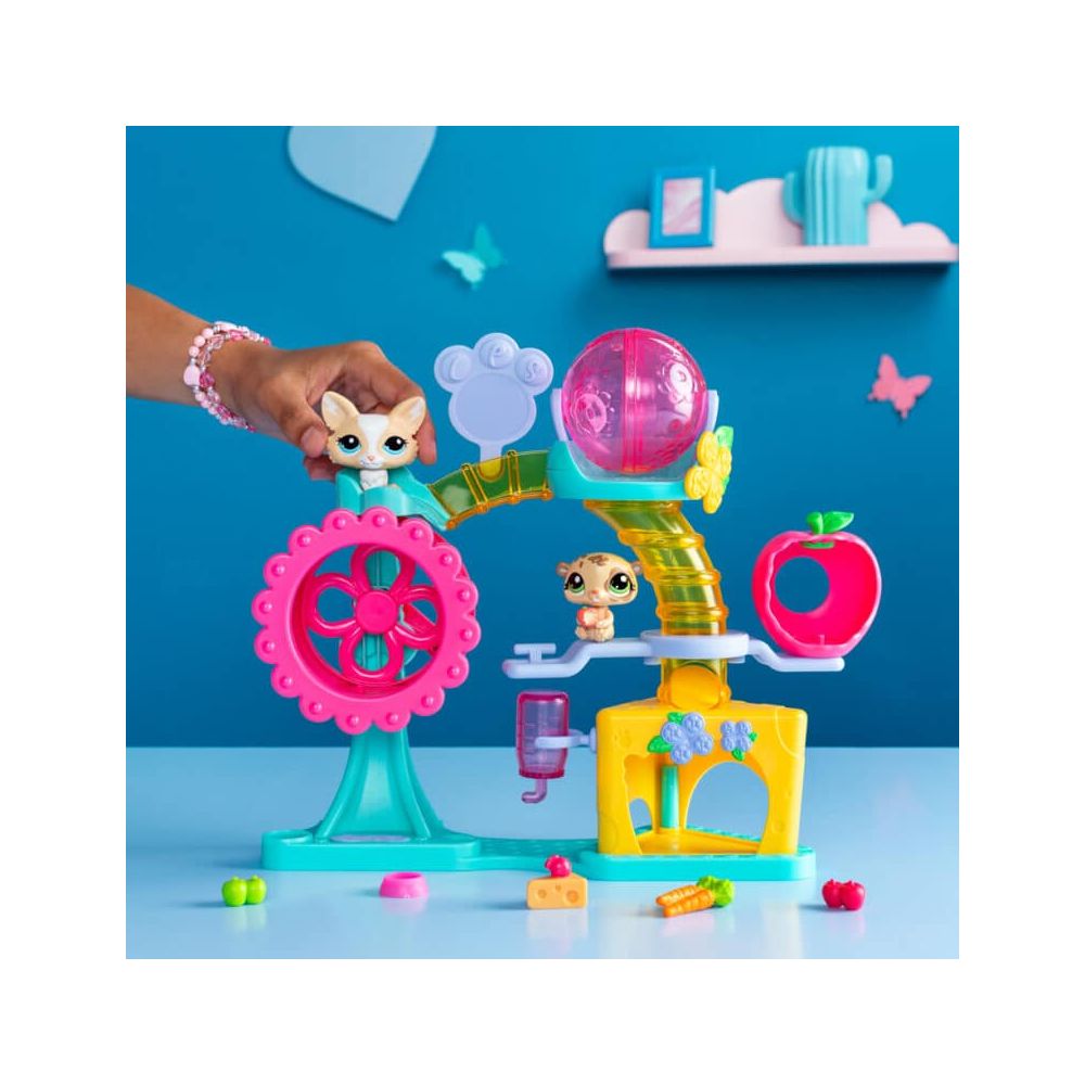 Set de joaca cu 2 figurine, Littlest Pet Shop, Carusel
