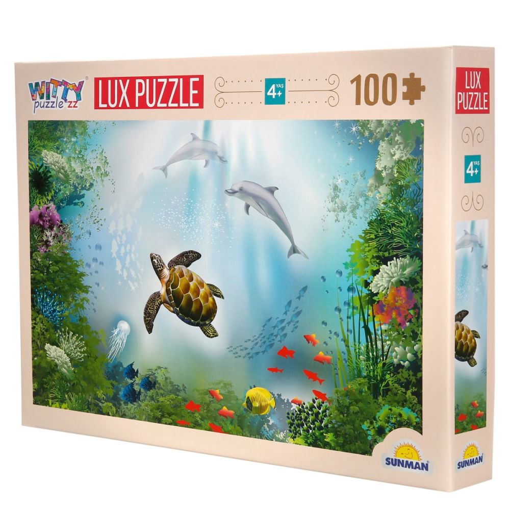 Puzzle Luxury, Witty Puzzlezz, Broaste testoase si delfini, 100 piese