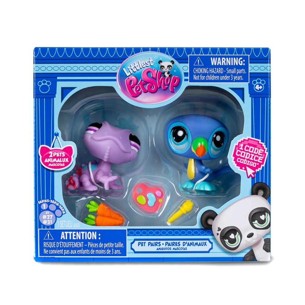 Set 2 figurine si accesorii, Littlest Pet Shop, Seria 1