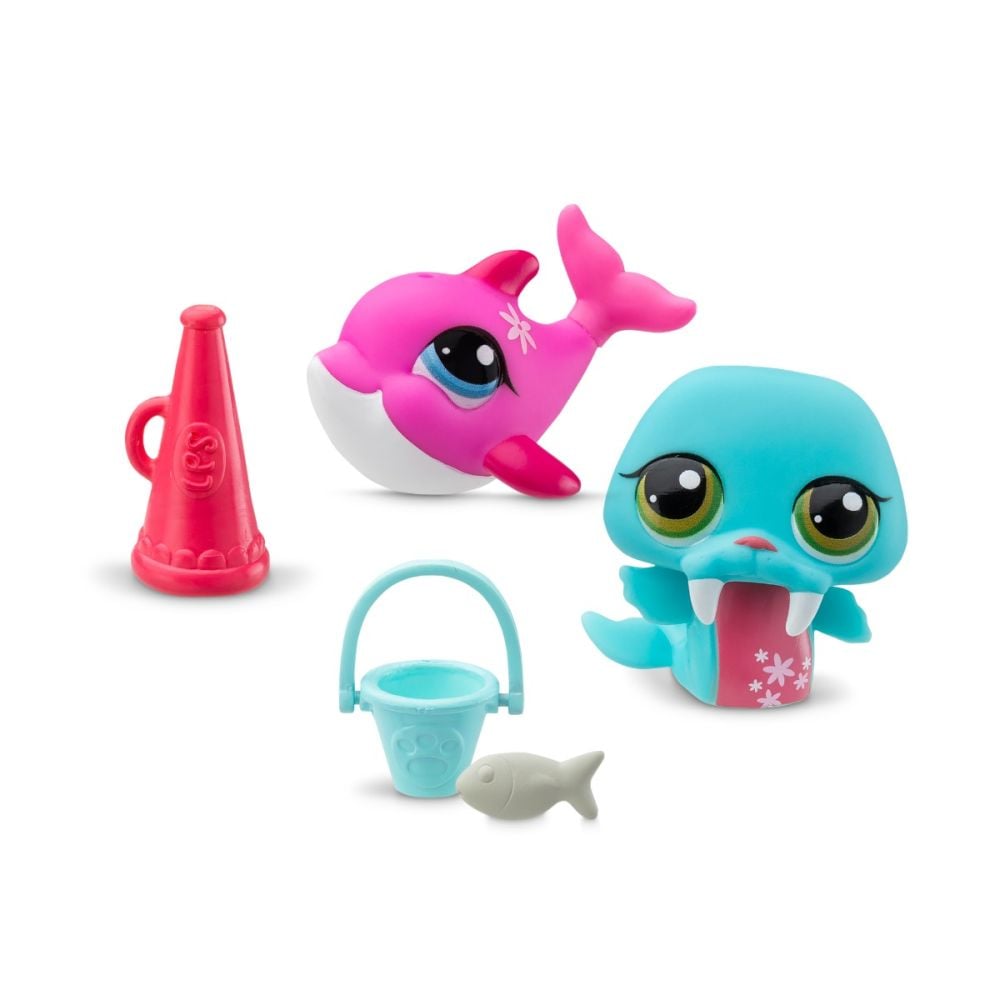 Set 2 figurine si accesorii, Littlest Pet Shop, Seria 1
