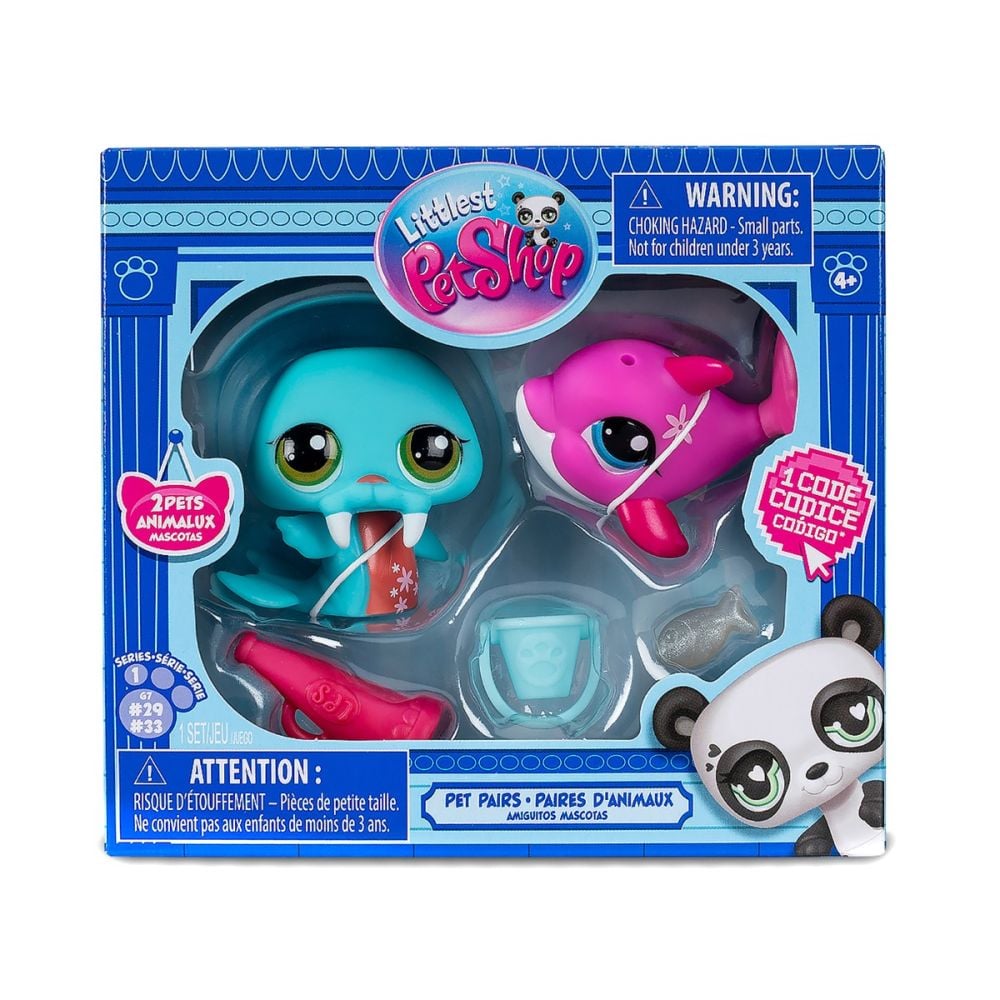 Set 2 figurine si accesorii, Littlest Pet Shop, Seria 1